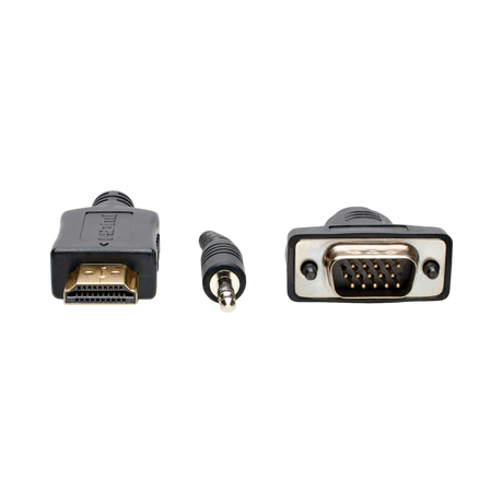 Tripp Lite HDMI to VGA + Audio Active Adapter Cable (HDMI to Low-Profile HD15 + 3.5 mm M/M), 3 ft. (0.9 m), TAA — Being Shipped