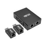 Tripp Lite 2-Port HDMI over Cat5/6 Extender Kit, Box-Style Transmitter, 2 Mini Receivers, PoC, Up to 100 ft. (30 m), TAA — Being Shipped