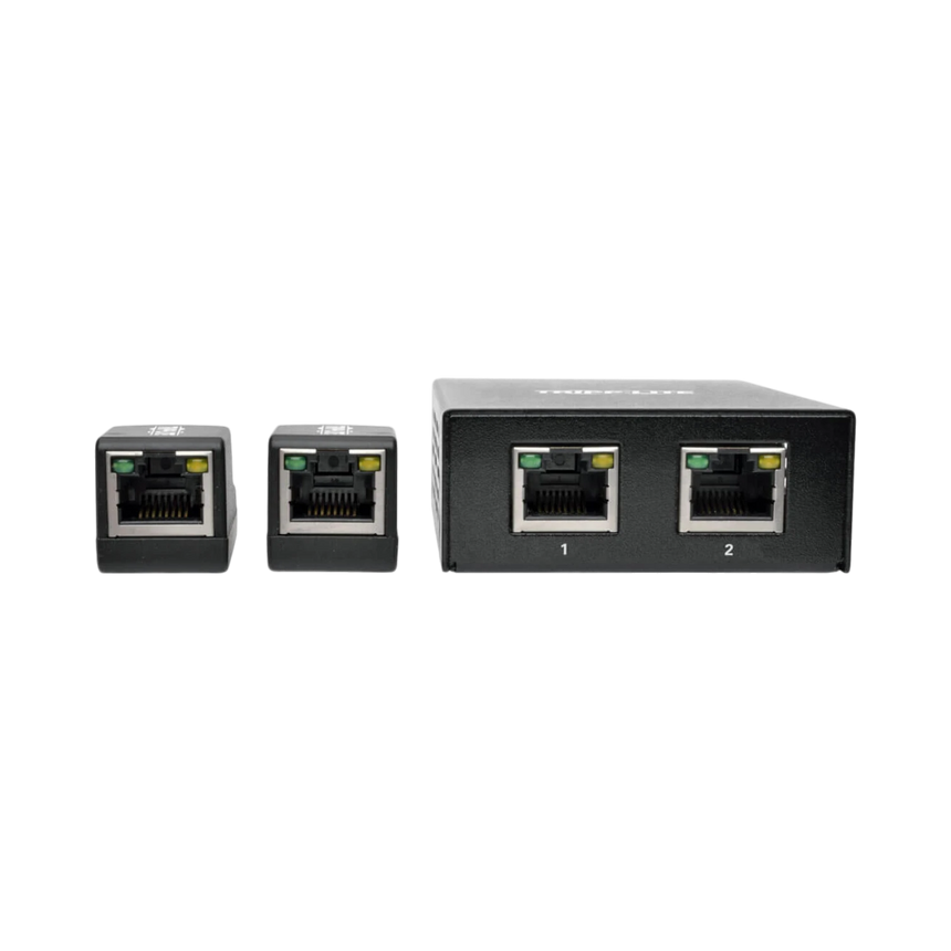 Tripp Lite 2-Port HDMI over Cat5/6 Extender Kit, Box-Style Transmitter, 2 Mini Receivers, PoC, Up to 100 ft. (30 m), TAA — Being Shipped