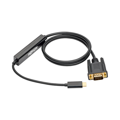 Tripp Lite USB-C to VGA Active Adapter Cable (M/M), Black, 3 ft. (0.9 m) — Being Shipped