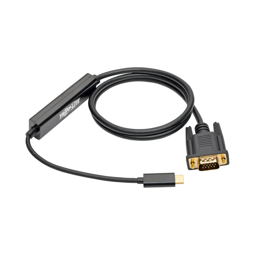Tripp Lite USB-C to VGA Active Adapter Cable (M/M), Black, 3 ft. (0.9 m) — Being Shipped