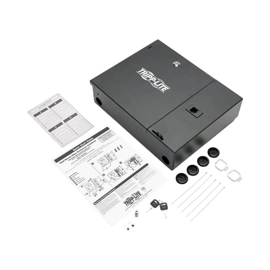 Tripp Lite Wall-Mount Fiber Optic Distribution Enclosure, 4-Panel Capacity — Being Shipped