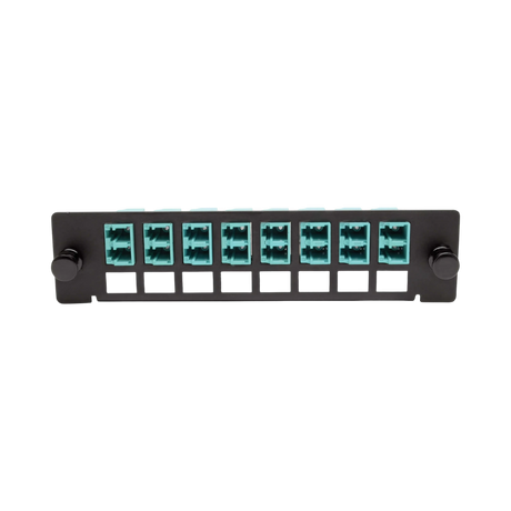 Tripp Lite High-Density Fiber Adapter Panel (MMF/SMF), 8 LC Duplex Connectors, Black — Being Shipped
