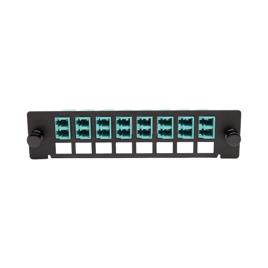 Tripp Lite High-Density Fiber Adapter Panel (MMF/SMF), 8 LC Duplex Connectors, Black — Being Shipped