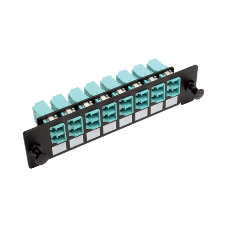 Tripp Lite High-Density Fiber Adapter Panel (MMF/SMF), 8 LC Duplex Connectors, Black — Being Shipped