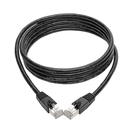 Tripp Lite Cat6a 10G Snagless Shielded STP Ethernet Cable (RJ45 M/M), PoE, Black, 7 ft. (2.13 m) — Being Shipped