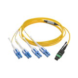 Tripp Lite MTP/MPO (APC) to 4xLC (UPC) Singlemode Breakout Patch Cable, 40/100 GbE, QSFP+ 40GBASE-PLR4, Plenum, Yellow, 1 m (3.3 ft.) — Being Shipped