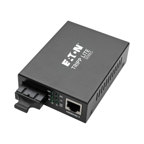Tripp Lite Gigabit Multimode Fiber to Ethernet Media Converter, 10/100/1000 SC, International Power Supply, 850 nm, 550M (1804.46 ft.) — Being Shipped