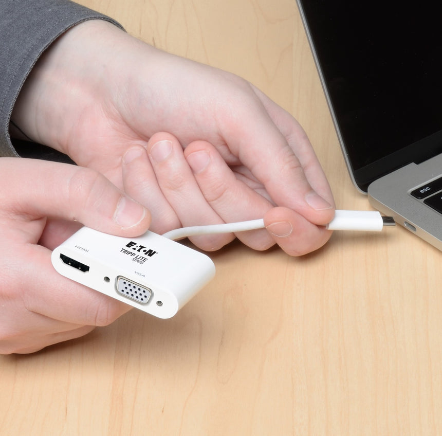 Tripp Lite HDMI 4K VGA USB-C Multiport Adapter (White) — Being Shipped