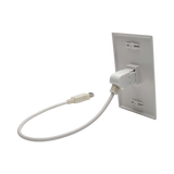 Tripp Lite USB 2.0 All-in-One Keystone/Panel Mount Coupler Cable (F/F), Angled Connector, White, 1 ft. (0.31 m) — Being Shipped