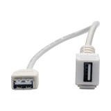 Tripp Lite USB 2.0 All-in-One Keystone/Panel Mount Coupler Cable (F/F), Angled Connector, White, 1 ft. (0.31 m) — Being Shipped