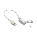 Tripp Lite USB 2.0 All-in-One Keystone/Panel Mount Coupler Cable (F/F), Angled Connector, White, 1 ft. (0.31 m) — Being Shipped