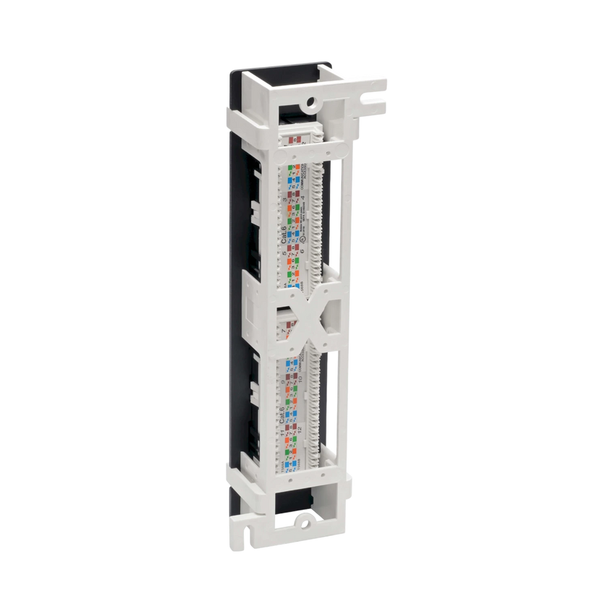Tripp Lite Cat6 Wall-Mount 12-Port Patch Panel, PoE+ Compliant, 110/Krone, 568A/B, RJ45 Ethernet, TAA — Being Shipped