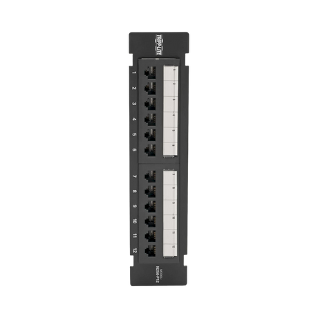 Tripp Lite Cat6 Wall-Mount 12-Port Patch Panel, PoE+ Compliant, 110/Krone, 568A/B, RJ45 Ethernet, TAA — Being Shipped