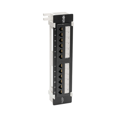 Tripp Lite Cat6 Wall-Mount 12-Port Patch Panel, PoE+ Compliant, 110/Krone, 568A/B, RJ45 Ethernet, TAA — Being Shipped