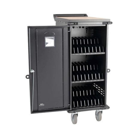 Tripp Lite 27-Device AC Charging Cart for Laptops and Chromebooks, 120V, NEMA 5-15P, 10 ft. (3.05 m) Cord, Black — Being Shipped