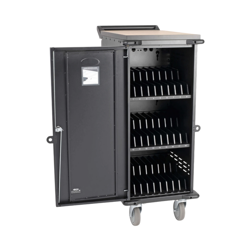 Tripp Lite 27-Device AC Charging Cart for Laptops and Chromebooks, 120V, NEMA 5-15P, 10 ft. (3.05 m) Cord, Black — Being Shipped