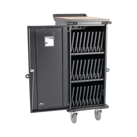 Tripp Lite 27-Device AC Charging Cart for Laptops and Chromebooks, 120V, NEMA 5-15P, 10 ft. (3.05 m) Cord, Black — Being Shipped