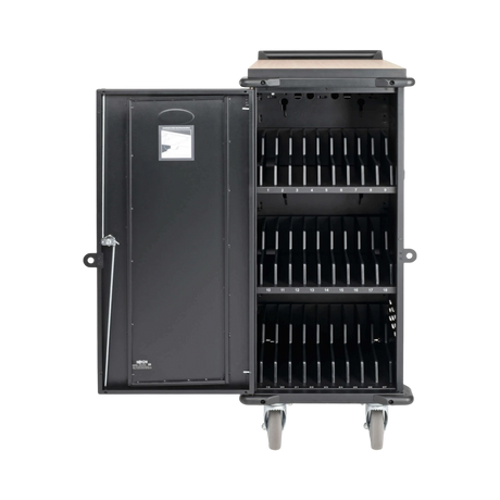 Tripp Lite 27-Device AC Charging Cart for Laptops and Chromebooks, 120V, NEMA 5-15P, 10 ft. (3.05 m) Cord, Black — Being Shipped
