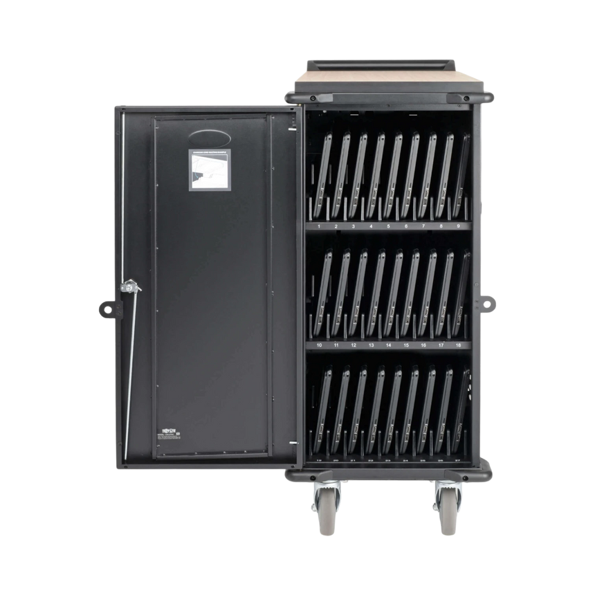 Tripp Lite 27-Device AC Charging Cart for Laptops and Chromebooks, 120V, NEMA 5-15P, 10 ft. (3.05 m) Cord, Black — Being Shipped