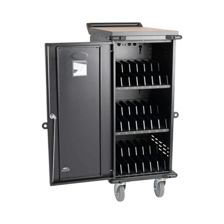 Tripp Lite 21-Device AC Charging Cart for Laptops and Chromebooks, 120V, NEMA 5-15P, 10 ft. (3.05 m) Cord, Black — Being Shipped