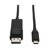 Tripp Lite USB-C to DisplayPort Adapter Cable (M/M), 4K 60 Hz, HDR, Locking DP Connector, 3 ft. (0.9 m) — Being Shipped