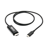 Tripp Lite USB-C to HDMI Adapter Cable (M/M), 4K 60 Hz, 4:4:4, Thunderbolt 3 Compatible, Black, 3 ft. (0.9 m) — Being Shipped