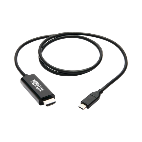 Tripp Lite USB-C to HDMI Adapter Cable (M/M), 4K 60 Hz, 4:4:4, Thunderbolt 3 Compatible, Black, 3 ft. (0.9 m) — Being Shipped
