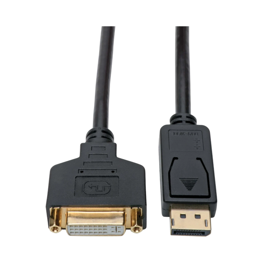 Tripp Lite DisplayPort to DVI Adapter Video Converter, Black (M/F), 1 ft. (0.31 m) — Being Shipped