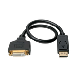 Tripp Lite DisplayPort to DVI Adapter Video Converter, Black (M/F), 1 ft. (0.31 m) — Being Shipped