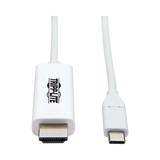 Tripp Lite USB-C to HDMI Adapter Cable (M/M), 4K 60 Hz, 4:4:4, Thunderbolt 3 Compatible, White, 6 ft. (1.8 m) — Being Shipped