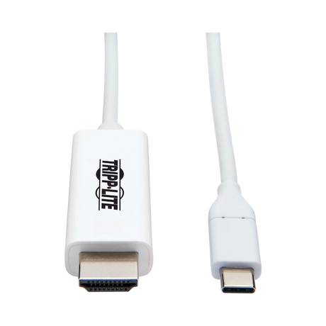 Tripp Lite USB-C to HDMI Adapter Cable (M/M), 4K 60 Hz, 4:4:4, Thunderbolt 3 Compatible, White, 6 ft. (1.8 m) — Being Shipped