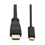 Tripp Lite USB-C to HDMI Active Adapter Cable (M/M), 4K 60 Hz, 4:4:4, HDCP 2.2, Mid-Cable Adapter, Black, 10 ft. (3.1 m) — Being Shipped