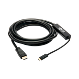 Tripp Lite USB-C to HDMI Active Adapter Cable (M/M), 4K 60 Hz, 4:4:4, HDCP 2.2, Mid-Cable Adapter, Black, 10 ft. (3.1 m) — Being Shipped