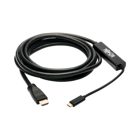 Tripp Lite USB-C to HDMI Active Adapter Cable (M/M), 4K 60 Hz, 4:4:4, HDCP 2.2, Mid-Cable Adapter, Black, 10 ft. (3.1 m) — Being Shipped