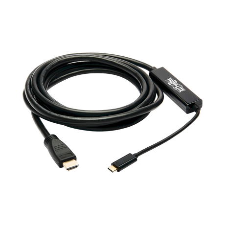 Tripp Lite USB-C to HDMI Active Adapter Cable (M/M), 4K 60 Hz, 4:4:4, HDCP 2.2, Mid-Cable Adapter, Black, 10 ft. (3.1 m) — Being Shipped