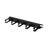 Tripp Lite Horizontal Cable Manager, Metal Rings, Black, 1U — Being Shipped