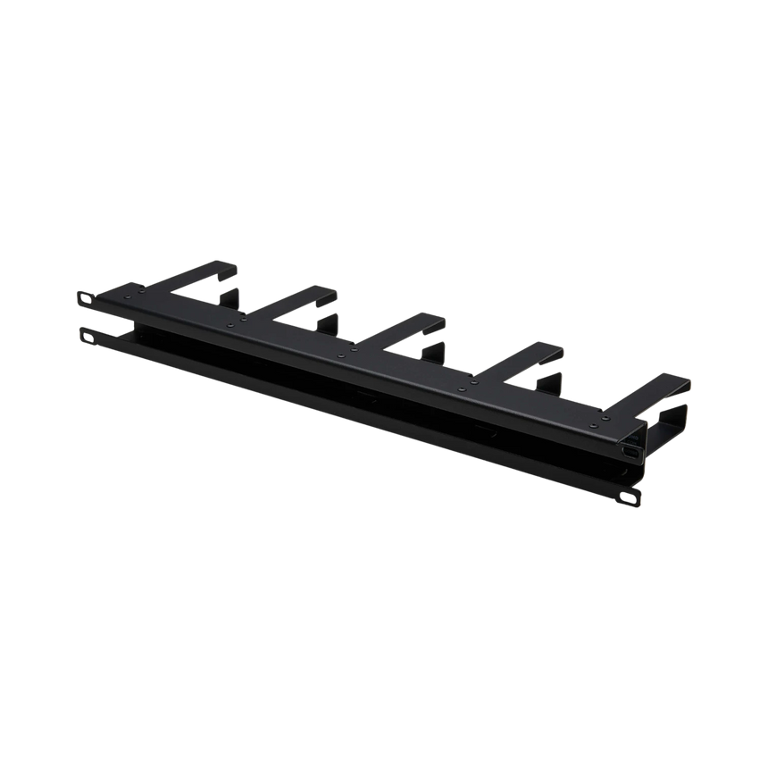 Tripp Lite Horizontal Cable Manager, Metal Rings, Black, 1U — Being Shipped