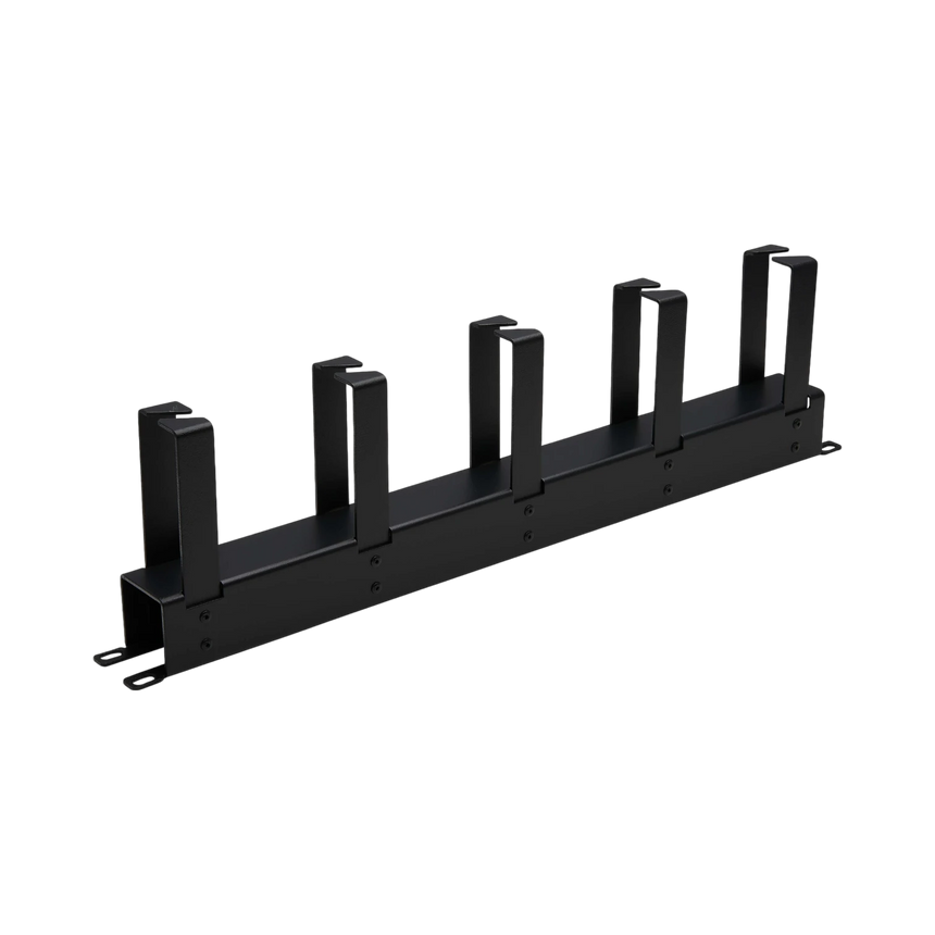 Tripp Lite Horizontal Cable Manager, Metal Rings, Black, 1U — Being Shipped