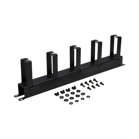 Tripp Lite Horizontal Cable Manager, Metal Rings, Black, 1U — Being Shipped