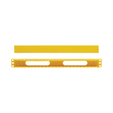 Tripp Lite Horizontal Cable Manager - Finger Duct with Cover, Yellow, 1U — Being Shipped