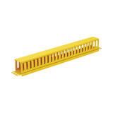 Tripp Lite Horizontal Cable Manager - Finger Duct with Cover, Yellow, 1U — Being Shipped
