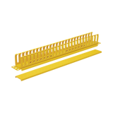 Tripp Lite Horizontal Cable Manager - Finger Duct with Cover, Yellow, 1U — Being Shipped