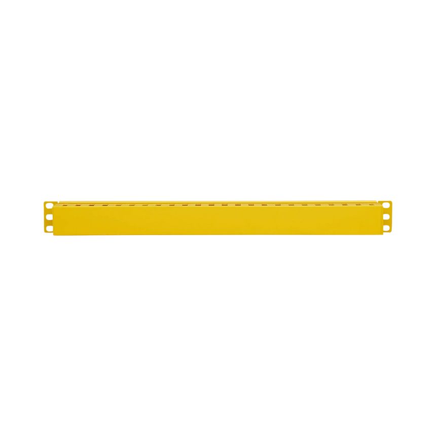 Tripp Lite Horizontal Cable Manager - Finger Duct with Cover, Yellow, 1U — Being Shipped