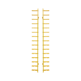 Tripp Lite Vertical Cable Manager, Flexible Rings, Yellow, 6 ft. (1.8 m) — Being Shipped