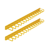 Tripp Lite Vertical Cable Manager, Flexible Rings, Yellow, 6 ft. (1.8 m) — Being Shipped