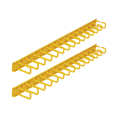 Tripp Lite Vertical Cable Manager, Flexible Rings, Yellow, 6 ft. (1.8 m) — Being Shipped