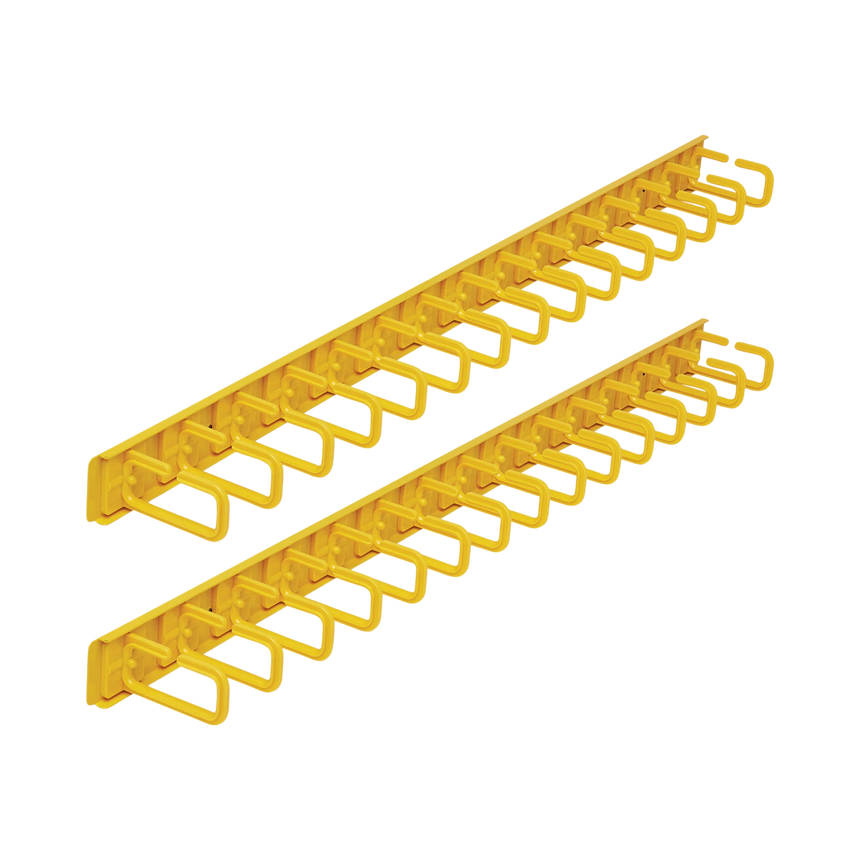 Tripp Lite Vertical Cable Manager, Flexible Rings, Yellow, 6 ft. (1.8 m) — Being Shipped