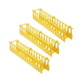 Tripp Lite High-Capacity Vertical Cable Manager, Double Finger Duct, Yellow, 6 ft. (1.8 m) — Being Shipped