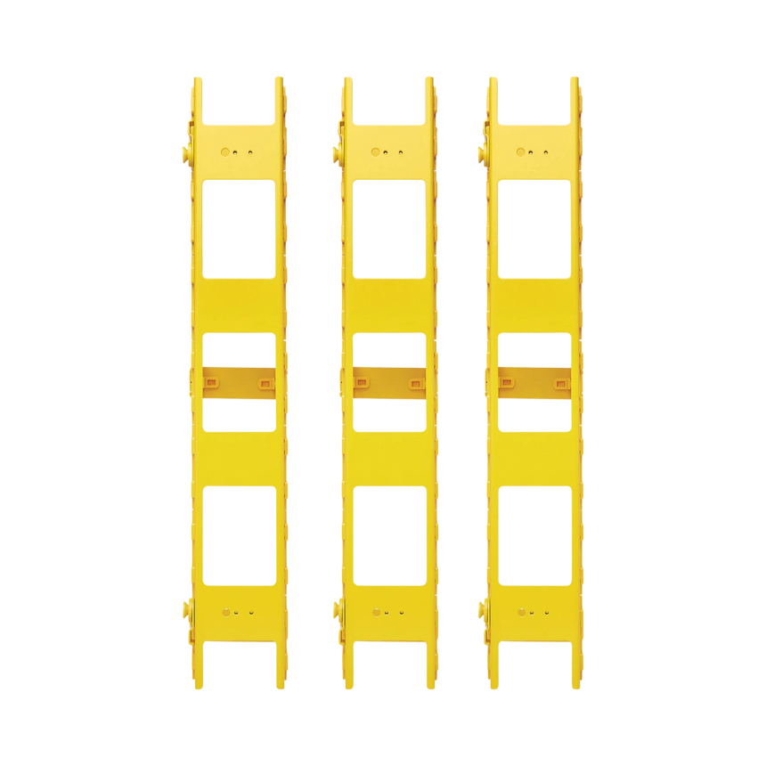 Tripp Lite High-Capacity Vertical Cable Manager, Double Finger Duct, Yellow, 6 ft. (1.8 m) — Being Shipped